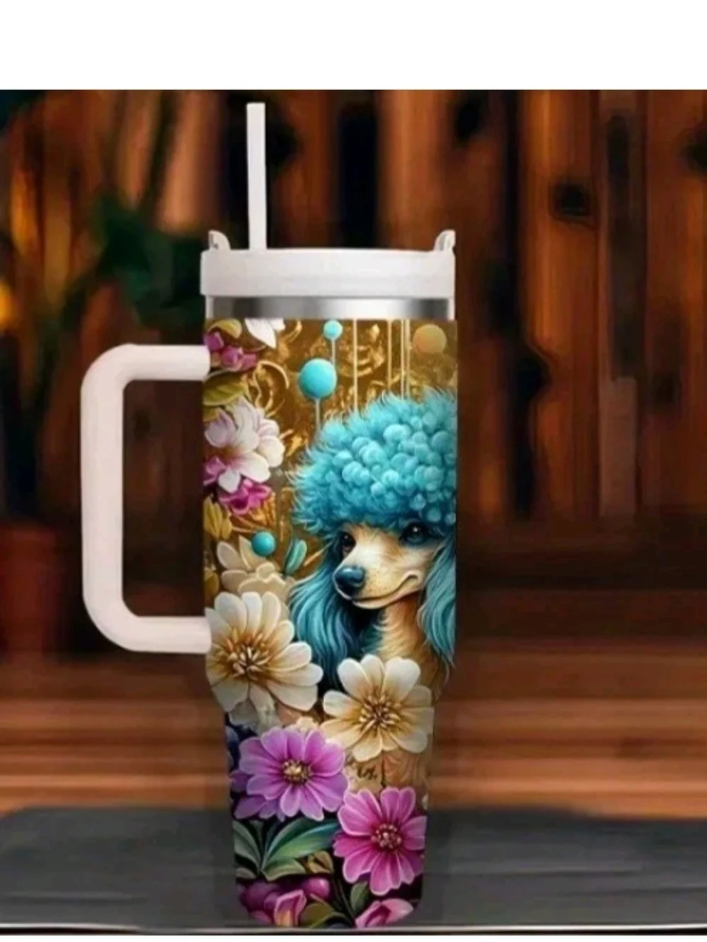 Beautiful & Colorful (Poodle Party) Stainless Steel Insulated Tumbler 40oz.